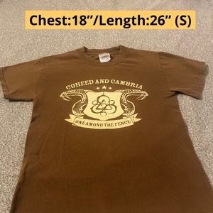 Vintage Y2K Coheed and Cambria Band Tour Shirt  Size S- M&O Knits
